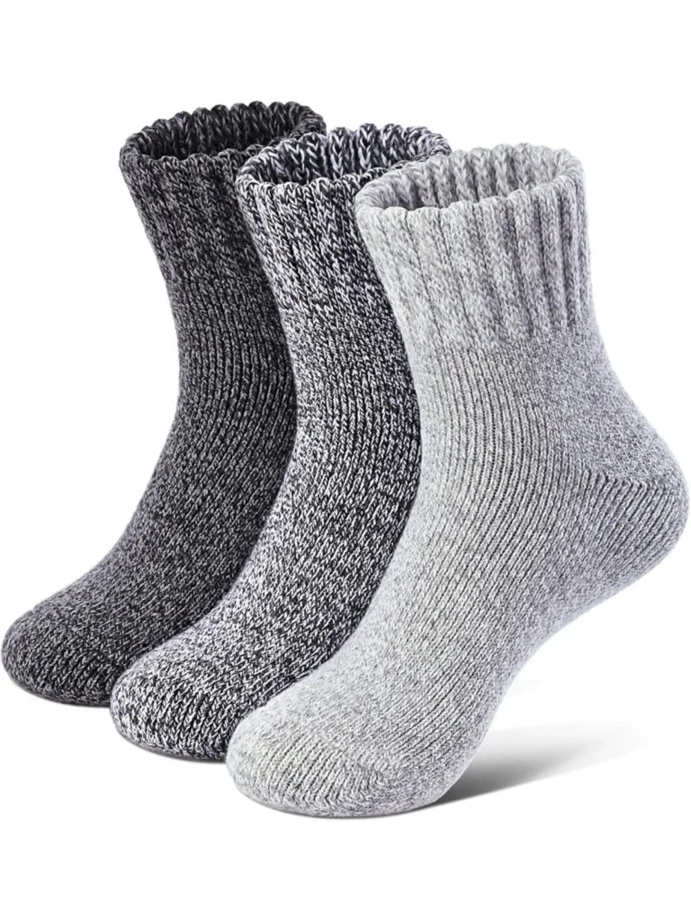 Cozy Merino Wool Socks for Women - 3 Pairs Thick Thermal Crew Boot Socks for